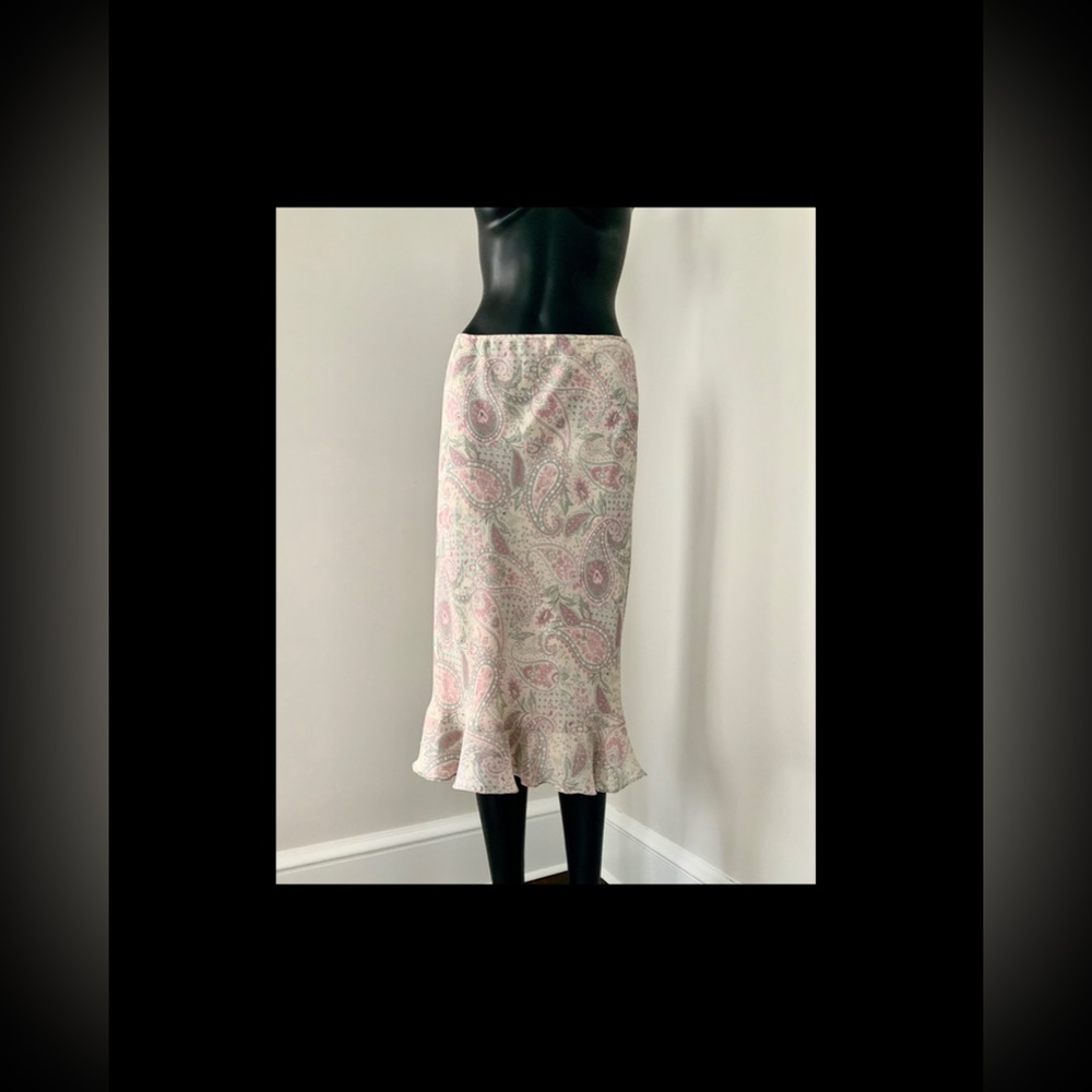 Nine &. Company Y2K Paisley print midi pastel skirt